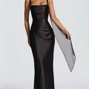 BABYBOO Elegant Black Evening Gown